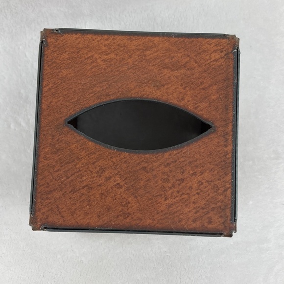 Rustic Cross Tissue Box Cover Heavy Metal 5.5” - Picture 2 of 11